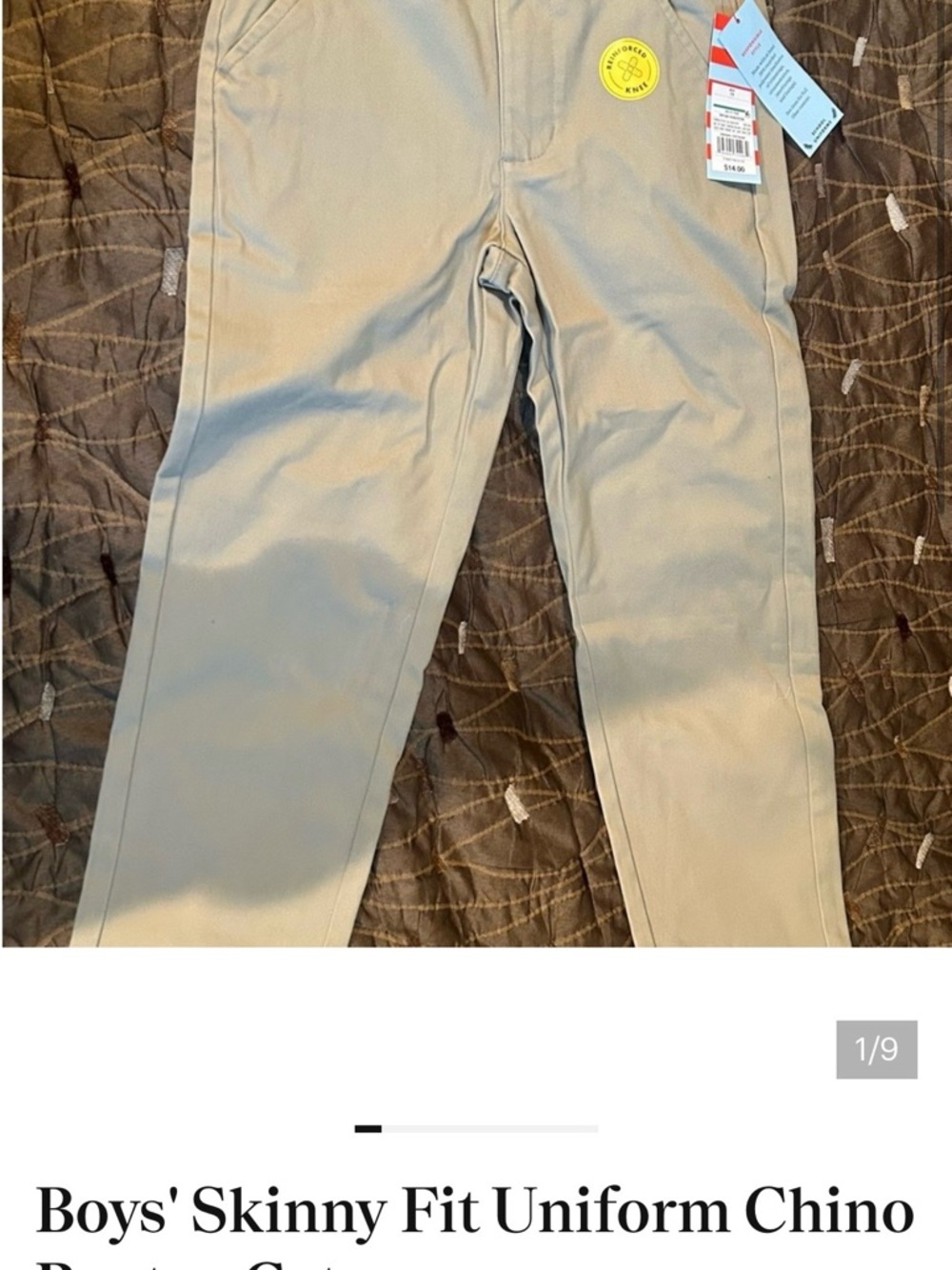 Cat & Jack Boys' Skinny Chino Pants - Khaki